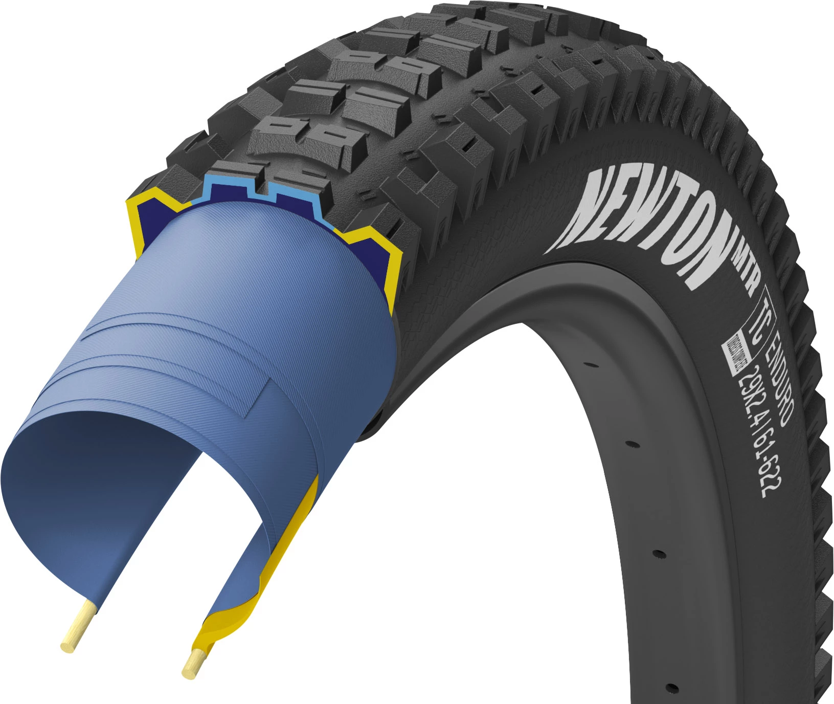 Goodyear Newton Enduro Tubeless Rear MTB Tyre Black 2.4" 29 1 Goodyear Newton Enduro Tubeless Rear MTB Tyre Black 2.4" 29