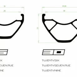 Hope Fortus MTB Hinterrad (23 Mm) -Outlet Fahrradschläuche Store Hope fortus rim sizes 23 26 30 35